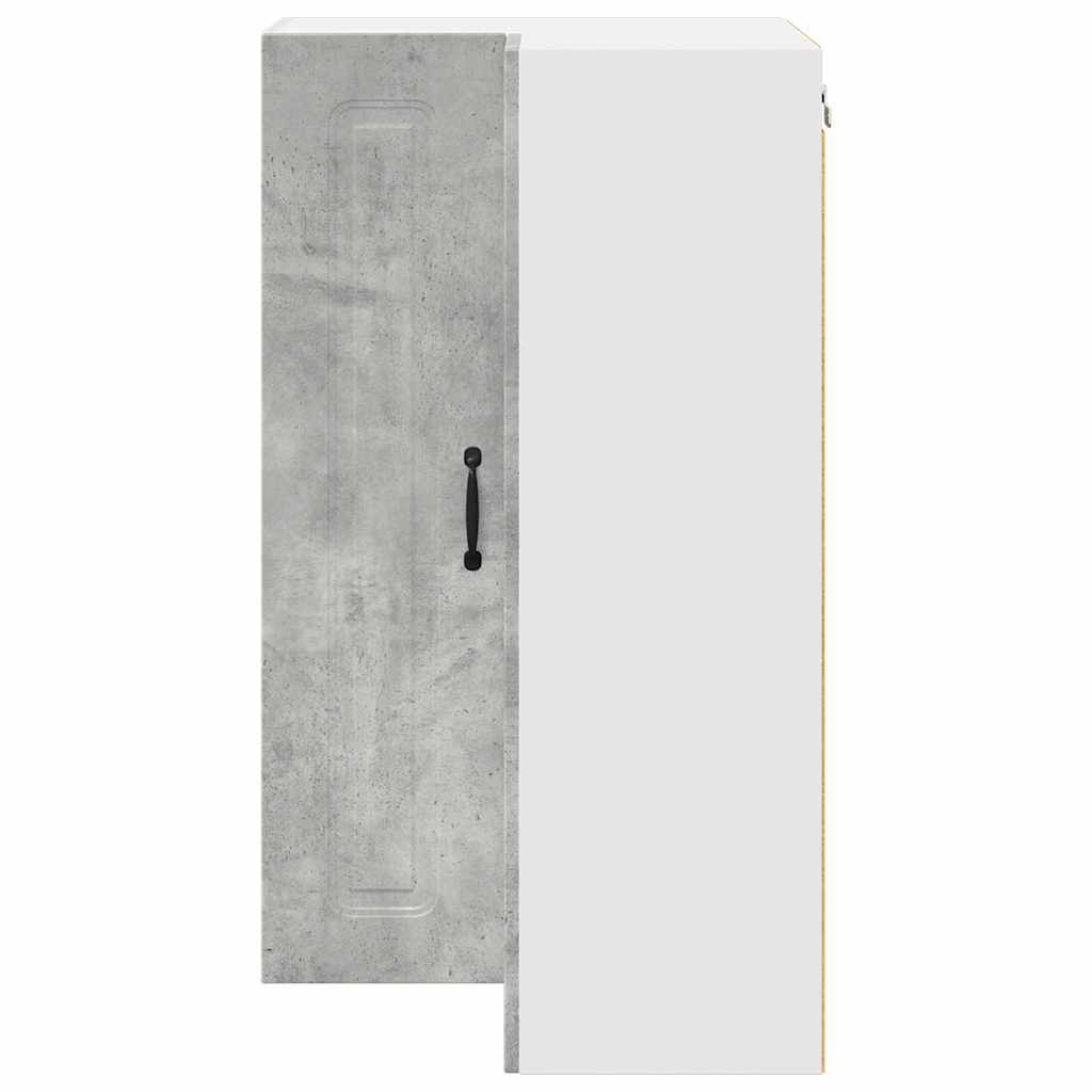 Kitchen Wall Cabinet with Shelf Concrete Grey 57 x 57 x 100 cm